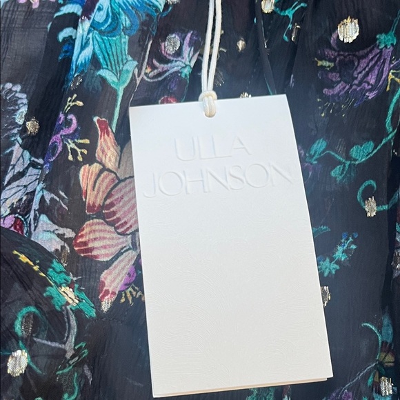 Ulla Johnson Black Floral Ruffle Blouse sizes X-Large new with tag - Picture 3 of 8